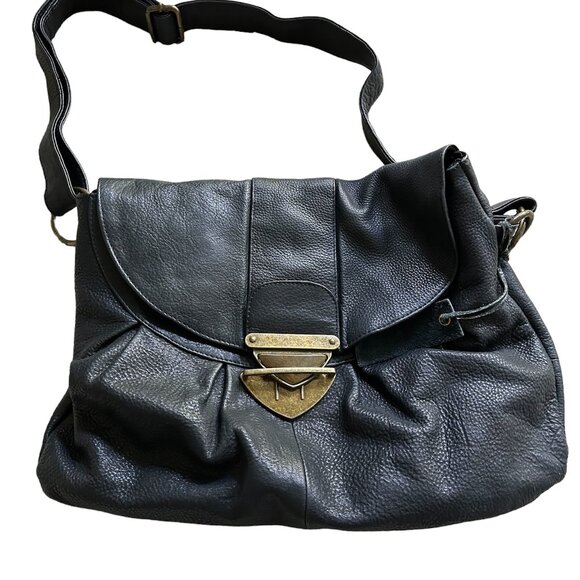 Vintage Aldo Navy Blue Satchel Handbag with Two‎ Pockets - Picture 5 of 7